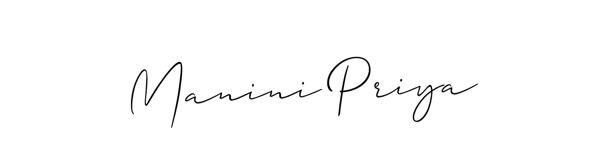 Once you've used our free online signature maker to create your best signature Allison_Script style, it's time to enjoy all of the benefits that Manini Priya name signing documents. Manini Priya signature style 2 images and pictures png