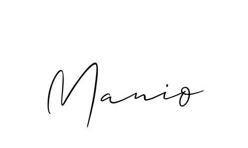 if you are searching for the best signature style for your name Manio. so please give up your signature search. here we have designed multiple signature styles  using Allison_Script. Manio signature style 2 images and pictures png