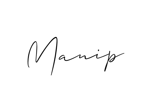 Design your own signature with our free online signature maker. With this signature software, you can create a handwritten (Allison_Script) signature for name Manip. Manip signature style 2 images and pictures png