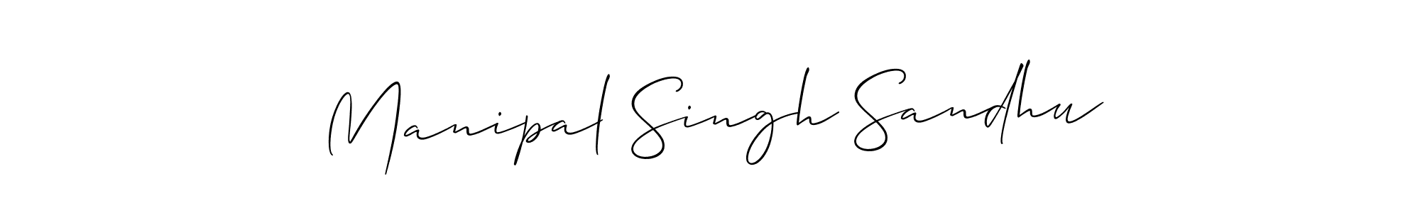 Also You can easily find your signature by using the search form. We will create Manipal Singh Sandhu name handwritten signature images for you free of cost using Allison_Script sign style. Manipal Singh Sandhu signature style 2 images and pictures png