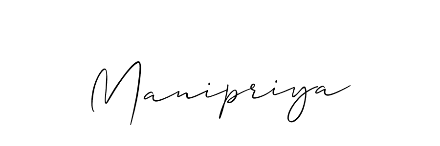 Use a signature maker to create a handwritten signature online. With this signature software, you can design (Allison_Script) your own signature for name Manipriya. Manipriya signature style 2 images and pictures png