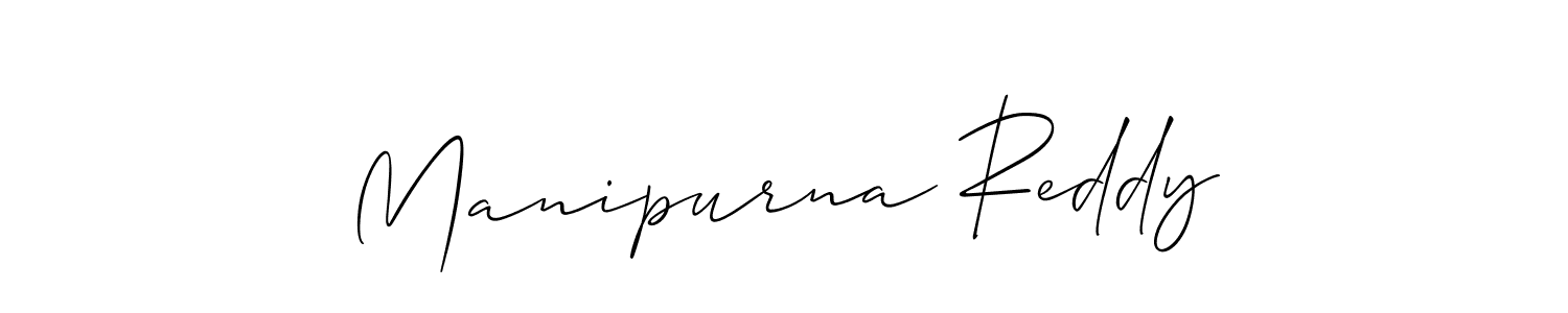 How to make Manipurna Reddy signature? Allison_Script is a professional autograph style. Create handwritten signature for Manipurna Reddy name. Manipurna Reddy signature style 2 images and pictures png