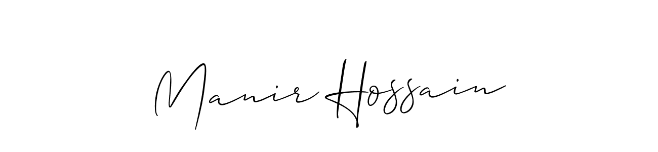 Also You can easily find your signature by using the search form. We will create Manir Hossain name handwritten signature images for you free of cost using Allison_Script sign style. Manir Hossain signature style 2 images and pictures png