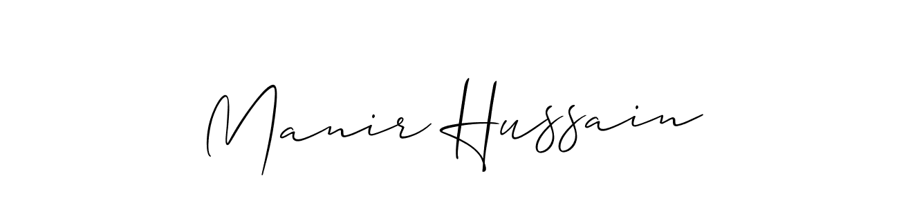 Make a short Manir Hussain signature style. Manage your documents anywhere anytime using Allison_Script. Create and add eSignatures, submit forms, share and send files easily. Manir Hussain signature style 2 images and pictures png
