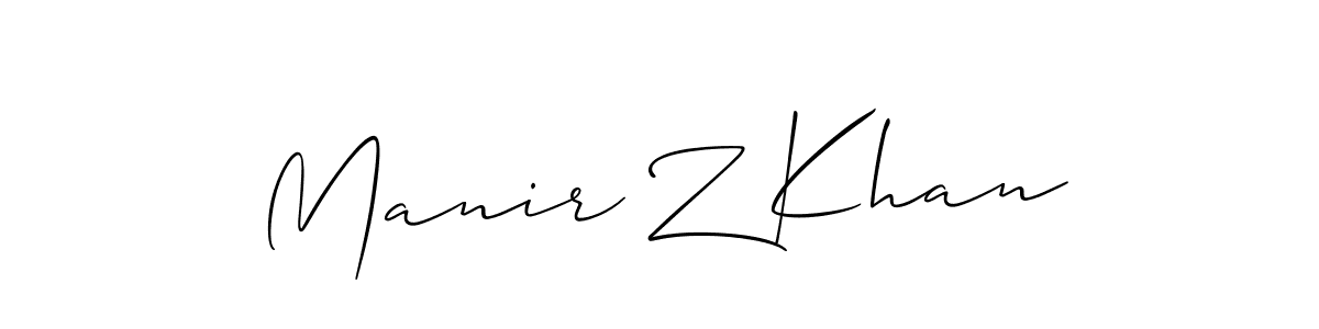 Make a beautiful signature design for name Manir Z Khan. Use this online signature maker to create a handwritten signature for free. Manir Z Khan signature style 2 images and pictures png