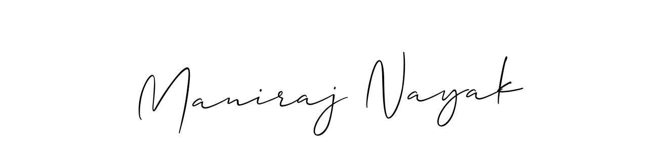 Also we have Maniraj Nayak name is the best signature style. Create professional handwritten signature collection using Allison_Script autograph style. Maniraj Nayak signature style 2 images and pictures png