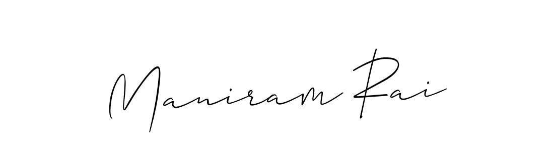 It looks lik you need a new signature style for name Maniram Rai. Design unique handwritten (Allison_Script) signature with our free signature maker in just a few clicks. Maniram Rai signature style 2 images and pictures png