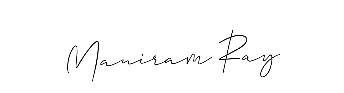 Also You can easily find your signature by using the search form. We will create Maniram Ray name handwritten signature images for you free of cost using Allison_Script sign style. Maniram Ray signature style 2 images and pictures png