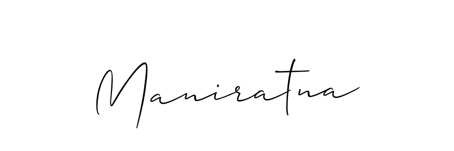 Design your own signature with our free online signature maker. With this signature software, you can create a handwritten (Allison_Script) signature for name Maniratna. Maniratna signature style 2 images and pictures png