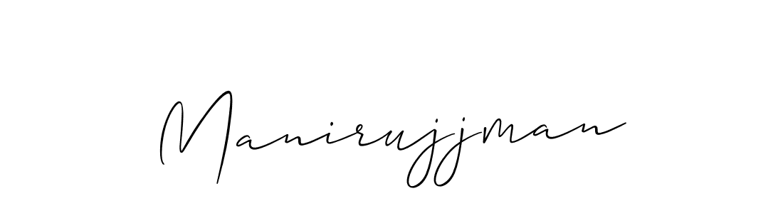 Use a signature maker to create a handwritten signature online. With this signature software, you can design (Allison_Script) your own signature for name Manirujjman. Manirujjman signature style 2 images and pictures png