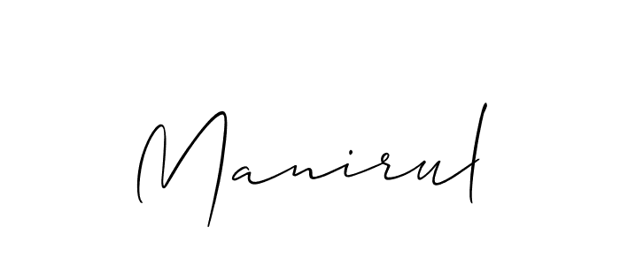 Make a beautiful signature design for name Manirul. With this signature (Allison_Script) style, you can create a handwritten signature for free. Manirul signature style 2 images and pictures png