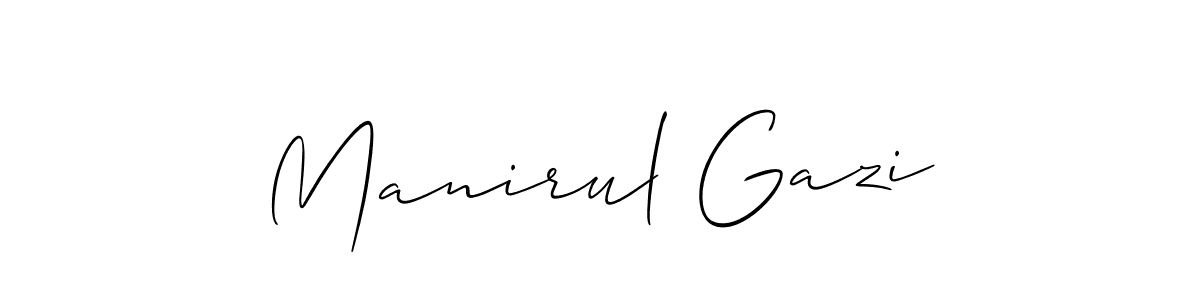 How to make Manirul Gazi signature? Allison_Script is a professional autograph style. Create handwritten signature for Manirul Gazi name. Manirul Gazi signature style 2 images and pictures png