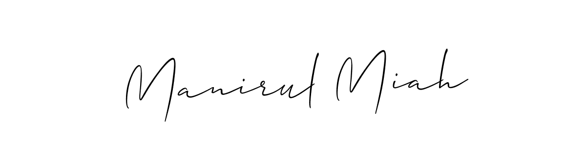 This is the best signature style for the Manirul Miah name. Also you like these signature font (Allison_Script). Mix name signature. Manirul Miah signature style 2 images and pictures png