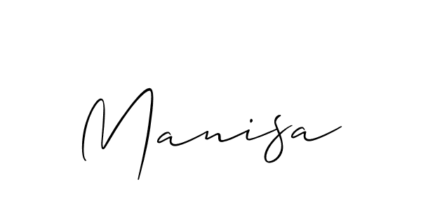 Create a beautiful signature design for name Manisa. With this signature (Allison_Script) fonts, you can make a handwritten signature for free. Manisa signature style 2 images and pictures png