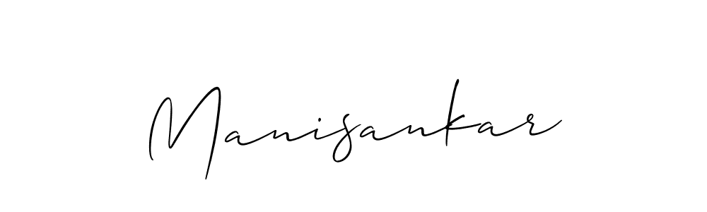 Use a signature maker to create a handwritten signature online. With this signature software, you can design (Allison_Script) your own signature for name Manisankar. Manisankar signature style 2 images and pictures png