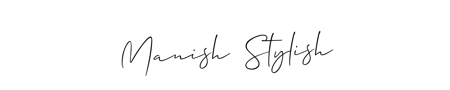 How to make Manish  Stylish name signature. Use Allison_Script style for creating short signs online. This is the latest handwritten sign. Manish  Stylish signature style 2 images and pictures png