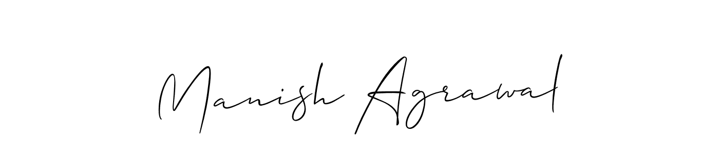 Allison_Script is a professional signature style that is perfect for those who want to add a touch of class to their signature. It is also a great choice for those who want to make their signature more unique. Get Manish Agrawal name to fancy signature for free. Manish Agrawal signature style 2 images and pictures png