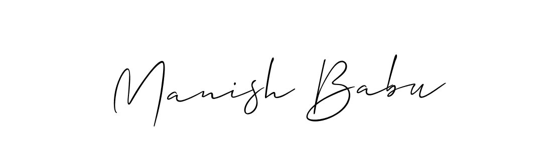 Also we have Manish Babu name is the best signature style. Create professional handwritten signature collection using Allison_Script autograph style. Manish Babu signature style 2 images and pictures png