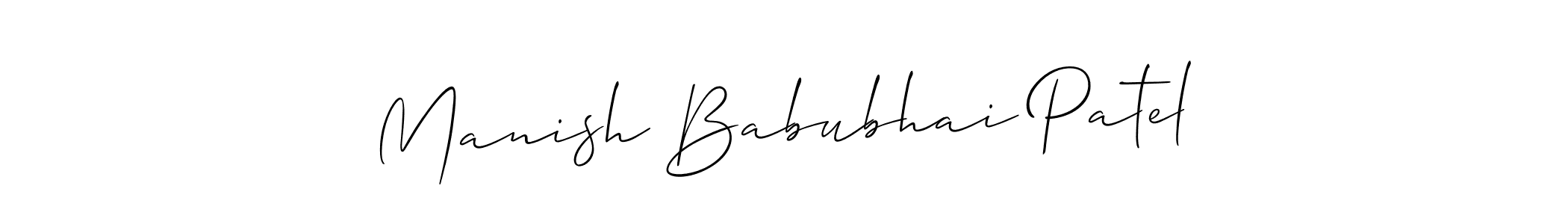 Also You can easily find your signature by using the search form. We will create Manish Babubhai Patel name handwritten signature images for you free of cost using Allison_Script sign style. Manish Babubhai Patel signature style 2 images and pictures png