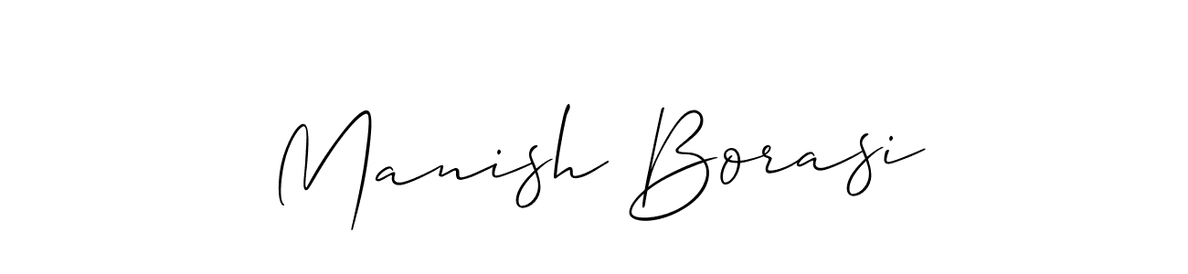 The best way (Allison_Script) to make a short signature is to pick only two or three words in your name. The name Manish Borasi include a total of six letters. For converting this name. Manish Borasi signature style 2 images and pictures png