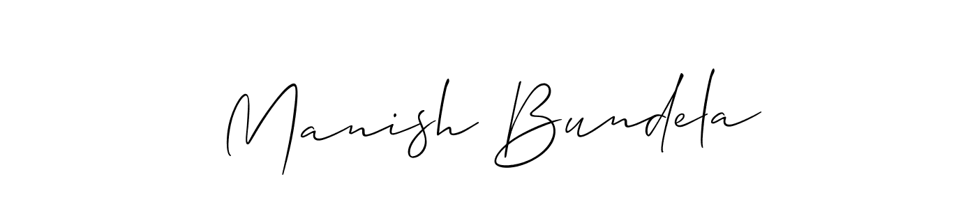 Also You can easily find your signature by using the search form. We will create Manish Bundela name handwritten signature images for you free of cost using Allison_Script sign style. Manish Bundela signature style 2 images and pictures png