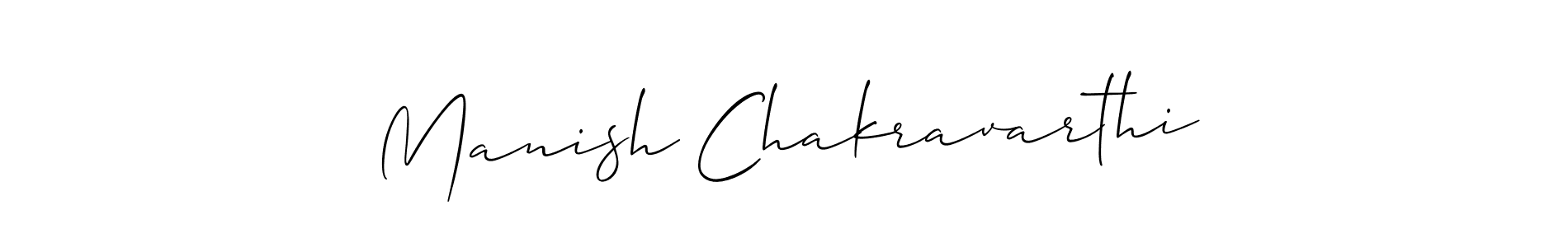 Design your own signature with our free online signature maker. With this signature software, you can create a handwritten (Allison_Script) signature for name Manish Chakravarthi. Manish Chakravarthi signature style 2 images and pictures png