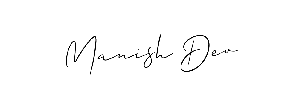 Similarly Allison_Script is the best handwritten signature design. Signature creator online .You can use it as an online autograph creator for name Manish Dev. Manish Dev signature style 2 images and pictures png