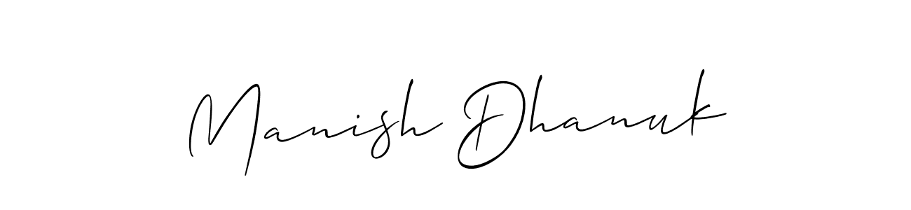 Make a beautiful signature design for name Manish Dhanuk. Use this online signature maker to create a handwritten signature for free. Manish Dhanuk signature style 2 images and pictures png