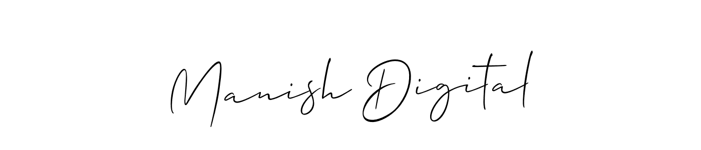 The best way (Allison_Script) to make a short signature is to pick only two or three words in your name. The name Manish Digital include a total of six letters. For converting this name. Manish Digital signature style 2 images and pictures png