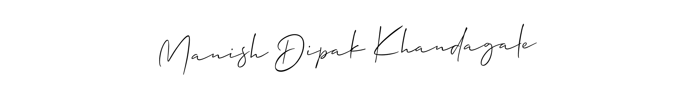 Use a signature maker to create a handwritten signature online. With this signature software, you can design (Allison_Script) your own signature for name Manish Dipak Khandagale. Manish Dipak Khandagale signature style 2 images and pictures png