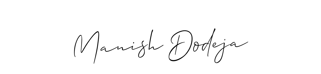 if you are searching for the best signature style for your name Manish Dodeja. so please give up your signature search. here we have designed multiple signature styles  using Allison_Script. Manish Dodeja signature style 2 images and pictures png