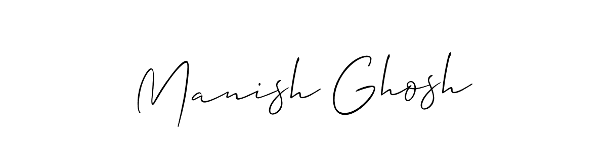 The best way (Allison_Script) to make a short signature is to pick only two or three words in your name. The name Manish Ghosh include a total of six letters. For converting this name. Manish Ghosh signature style 2 images and pictures png