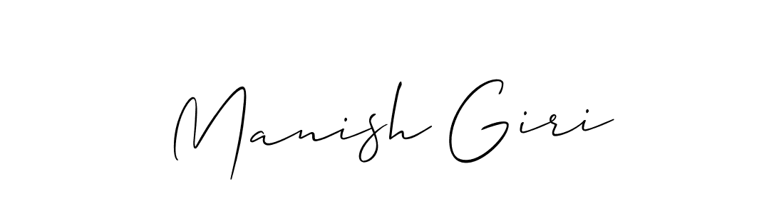 Manish Giri stylish signature style. Best Handwritten Sign (Allison_Script) for my name. Handwritten Signature Collection Ideas for my name Manish Giri. Manish Giri signature style 2 images and pictures png