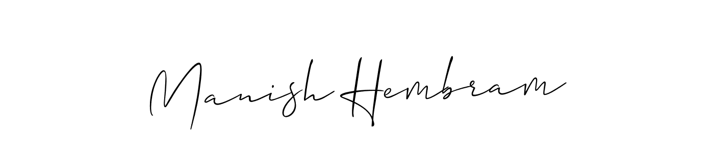 Make a beautiful signature design for name Manish Hembram. Use this online signature maker to create a handwritten signature for free. Manish Hembram signature style 2 images and pictures png