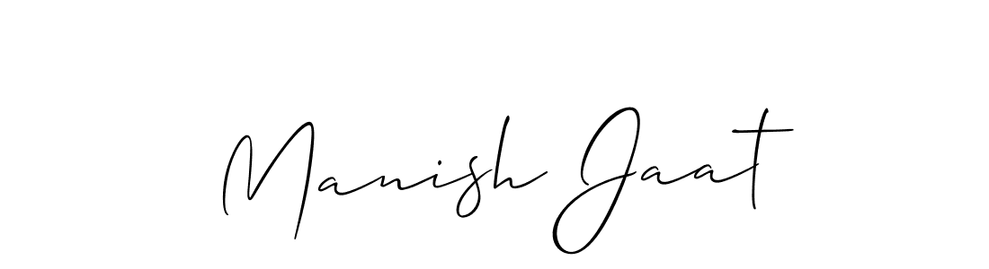 You should practise on your own different ways (Allison_Script) to write your name (Manish Jaat) in signature. don't let someone else do it for you. Manish Jaat signature style 2 images and pictures png