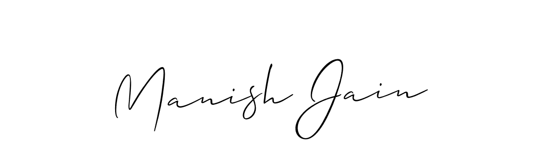 How to make Manish Jain signature? Allison_Script is a professional autograph style. Create handwritten signature for Manish Jain name. Manish Jain signature style 2 images and pictures png