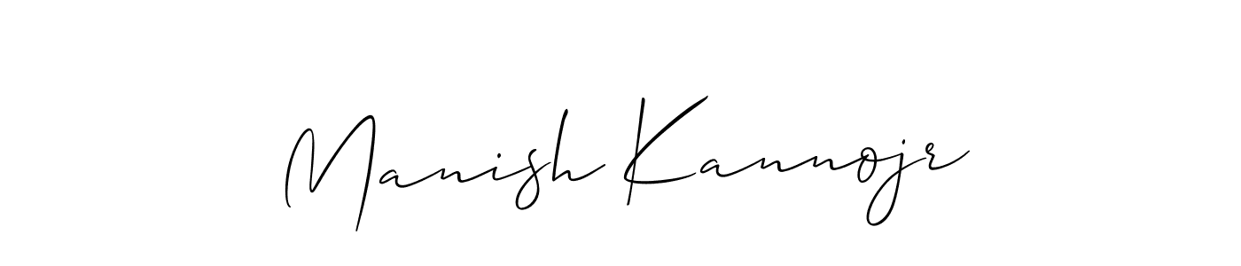 if you are searching for the best signature style for your name Manish Kannojr. so please give up your signature search. here we have designed multiple signature styles  using Allison_Script. Manish Kannojr signature style 2 images and pictures png