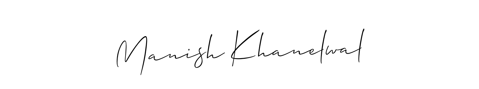 Manish Khanelwal stylish signature style. Best Handwritten Sign (Allison_Script) for my name. Handwritten Signature Collection Ideas for my name Manish Khanelwal. Manish Khanelwal signature style 2 images and pictures png