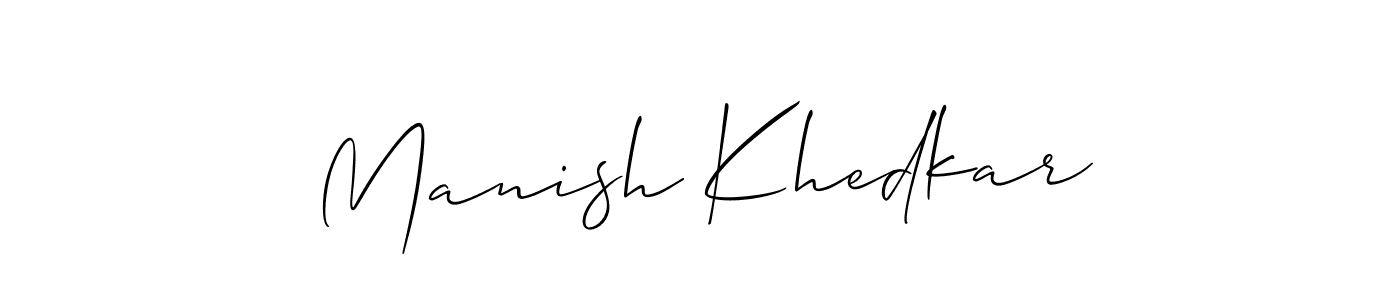 You can use this online signature creator to create a handwritten signature for the name Manish Khedkar. This is the best online autograph maker. Manish Khedkar signature style 2 images and pictures png