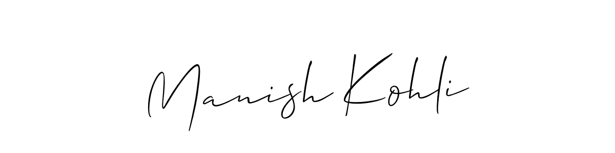 Similarly Allison_Script is the best handwritten signature design. Signature creator online .You can use it as an online autograph creator for name Manish Kohli. Manish Kohli signature style 2 images and pictures png