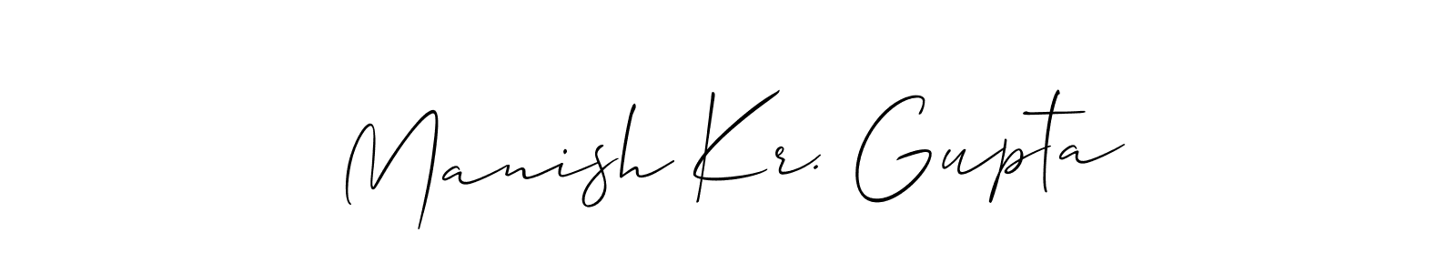 Also we have Manish Kr. Gupta name is the best signature style. Create professional handwritten signature collection using Allison_Script autograph style. Manish Kr. Gupta signature style 2 images and pictures png