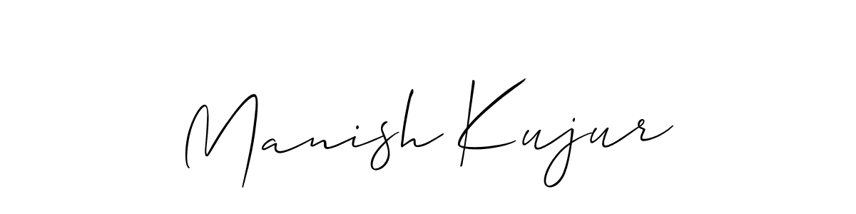 How to Draw Manish Kujur signature style? Allison_Script is a latest design signature styles for name Manish Kujur. Manish Kujur signature style 2 images and pictures png