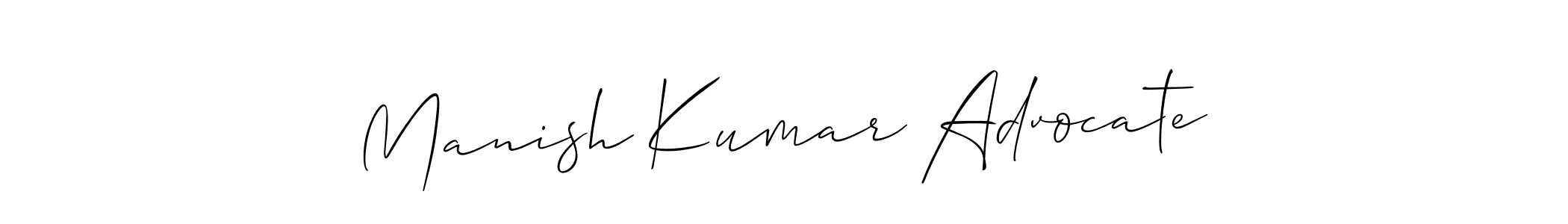 You should practise on your own different ways (Allison_Script) to write your name (Manish Kumar Advocate) in signature. don't let someone else do it for you. Manish Kumar Advocate signature style 2 images and pictures png