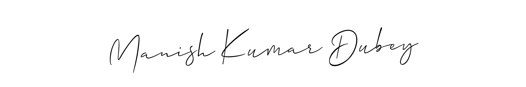 Use a signature maker to create a handwritten signature online. With this signature software, you can design (Allison_Script) your own signature for name Manish Kumar Dubey. Manish Kumar Dubey signature style 2 images and pictures png