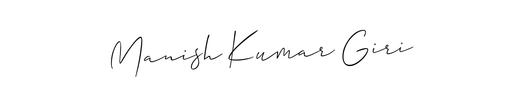 The best way (Allison_Script) to make a short signature is to pick only two or three words in your name. The name Manish Kumar Giri include a total of six letters. For converting this name. Manish Kumar Giri signature style 2 images and pictures png