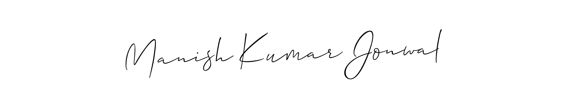 if you are searching for the best signature style for your name Manish Kumar Jonwal. so please give up your signature search. here we have designed multiple signature styles  using Allison_Script. Manish Kumar Jonwal signature style 2 images and pictures png