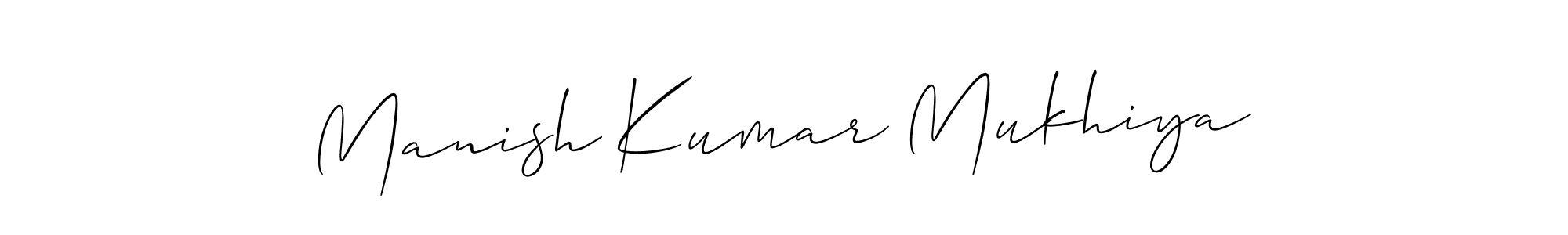 Also You can easily find your signature by using the search form. We will create Manish Kumar Mukhiya name handwritten signature images for you free of cost using Allison_Script sign style. Manish Kumar Mukhiya signature style 2 images and pictures png