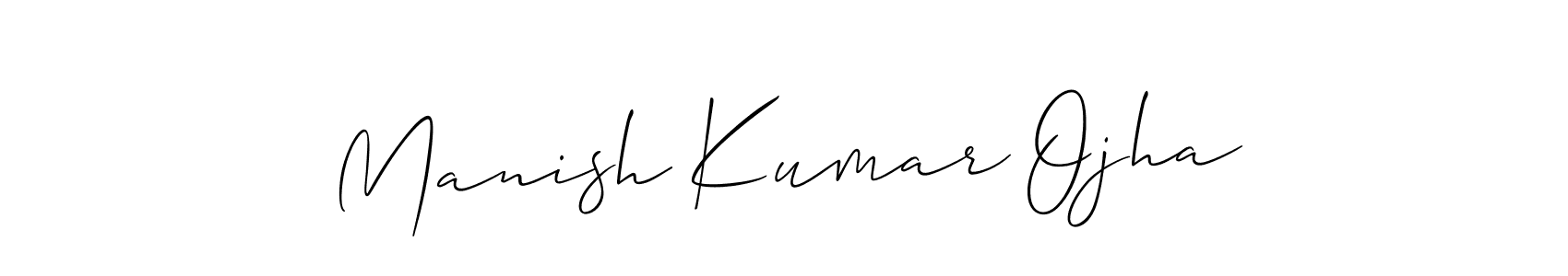 This is the best signature style for the Manish Kumar Ojha name. Also you like these signature font (Allison_Script). Mix name signature. Manish Kumar Ojha signature style 2 images and pictures png
