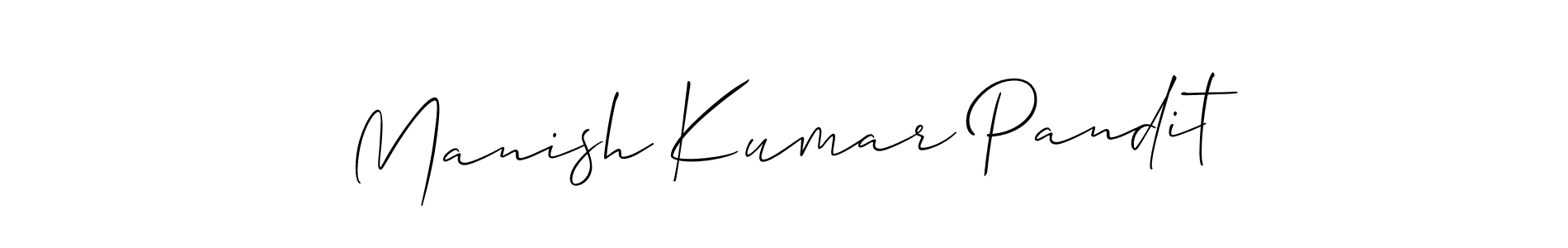 Manish Kumar Pandit stylish signature style. Best Handwritten Sign (Allison_Script) for my name. Handwritten Signature Collection Ideas for my name Manish Kumar Pandit. Manish Kumar Pandit signature style 2 images and pictures png