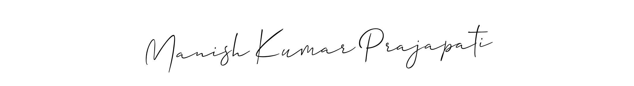 The best way (Allison_Script) to make a short signature is to pick only two or three words in your name. The name Manish Kumar Prajapati include a total of six letters. For converting this name. Manish Kumar Prajapati signature style 2 images and pictures png